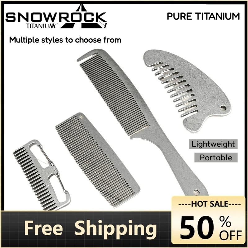 Comb Pocket Titanium - 스노우락 스톤워시드 티타늄 헤어 & 비어드