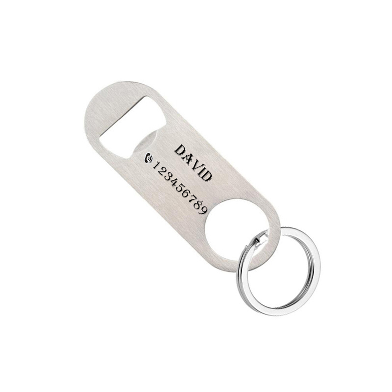 Bottle Opener Keyring - 개인화 된 키 체인 레이저 조각