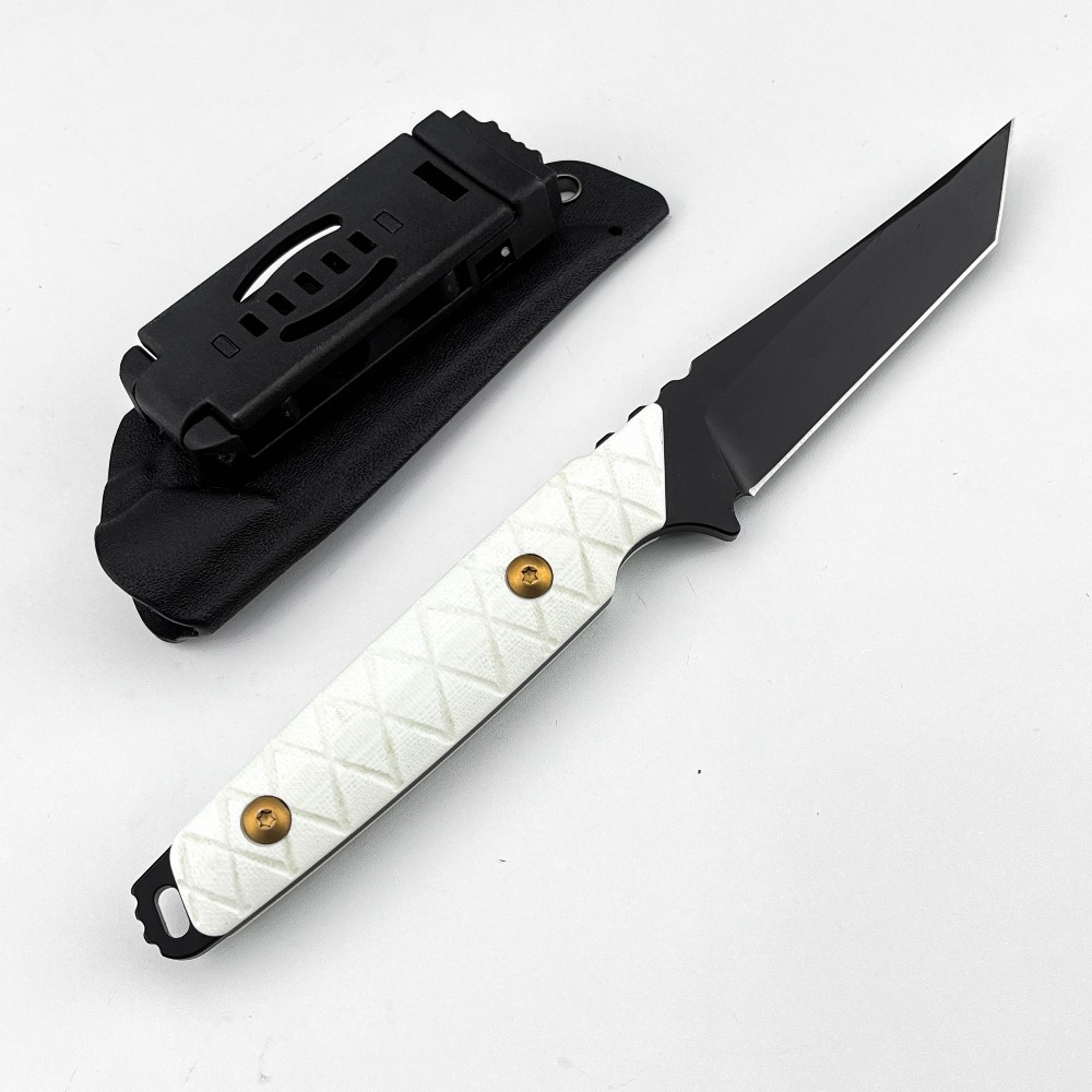 새로운 고정형 나이프, 화이트 G10 핸들, D2 블레 - Edc Carry Fixed Blade 리뷰 및 가격