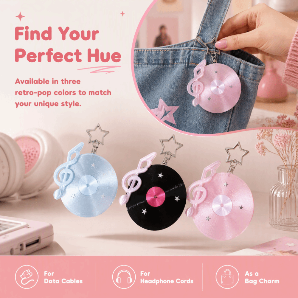 Y2K 비닐 레코드 키체인 스타 한국 일본 스타일 디스 - Cable Winder Keychain 리뷰 및 가격