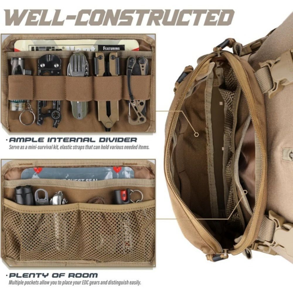 패션 1000D 나일론 남성용 가슴 가방 반사 스트립  - Edc Carry Pack 리뷰 및 가격