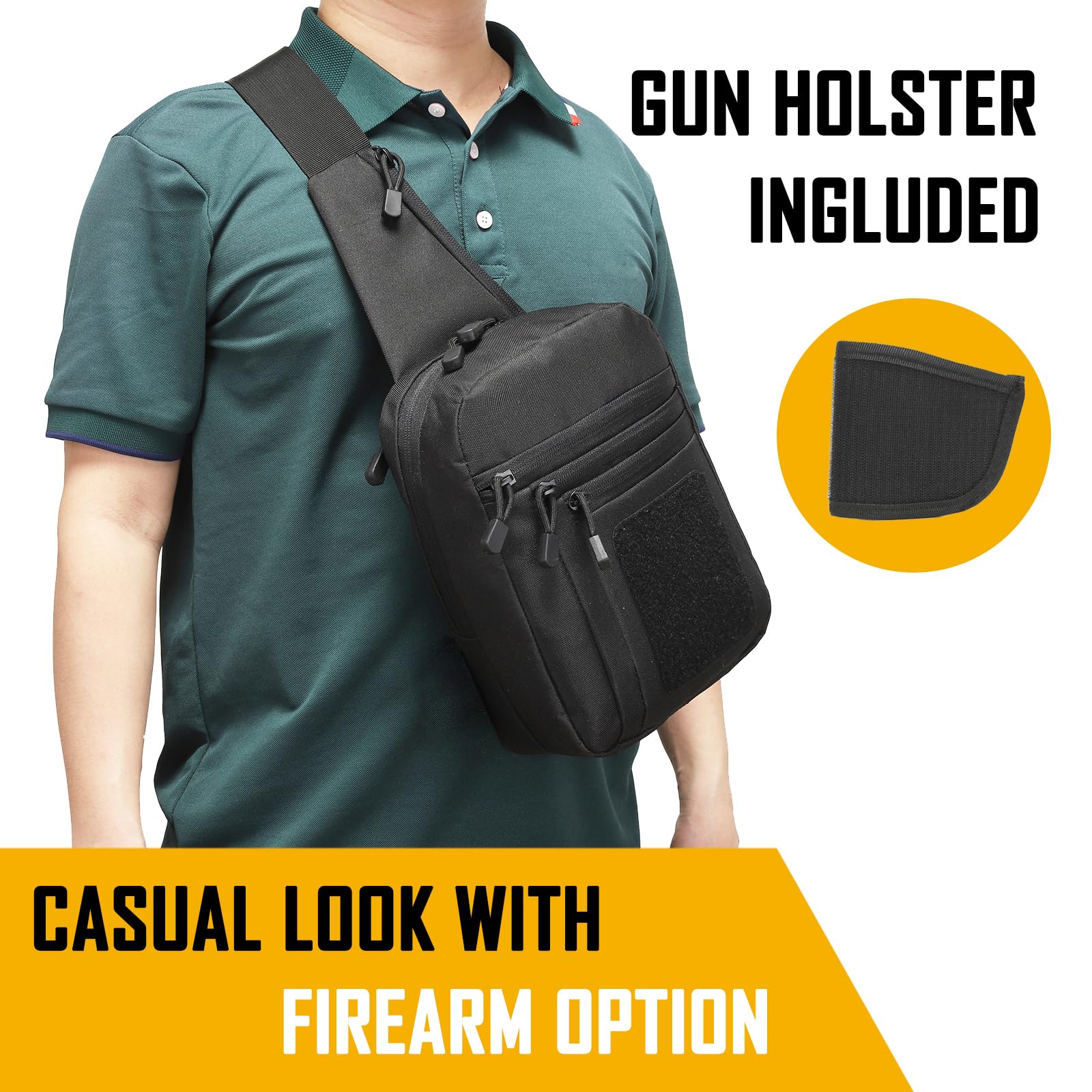 남성용 은닉 휴대 크로스바디 백, CCW 슬링 백 ED - Edc Carry Pack 리뷰 및 가격